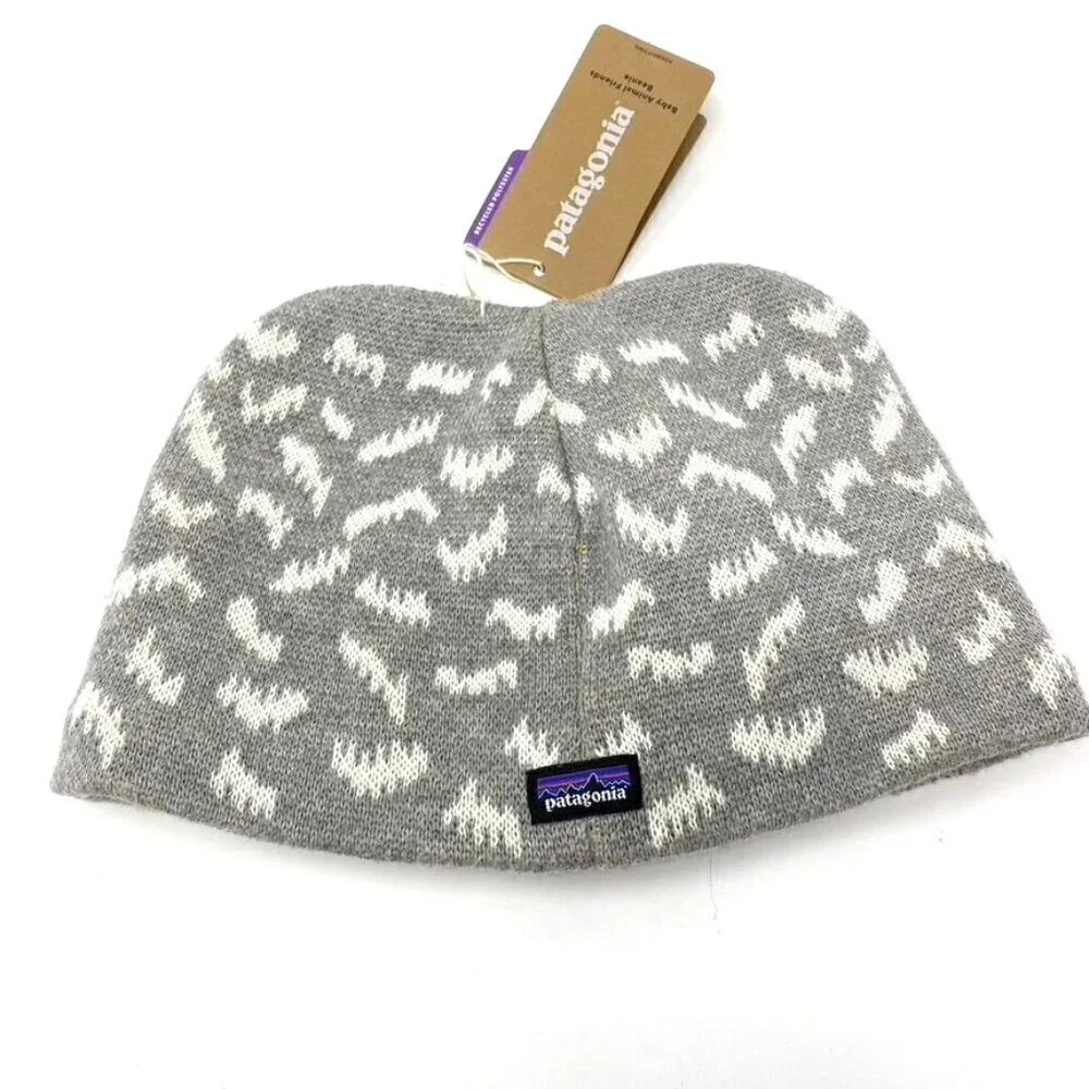 Patagonia Baby Furry Friends Beanie Owl Drifter Grey 6-12 Months
